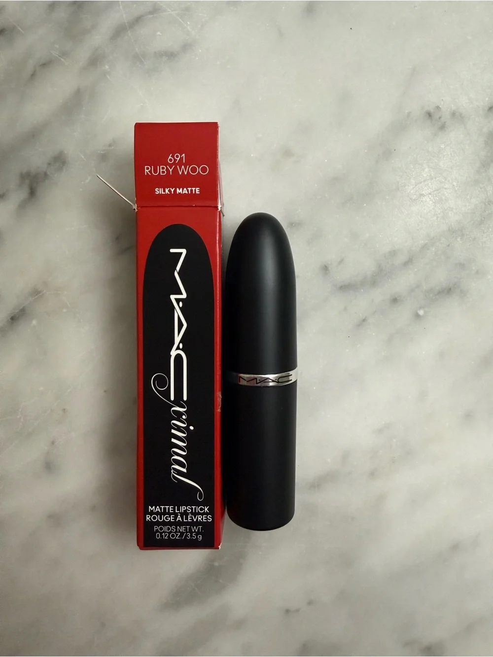 MAC MACximal Silky Matte Lipstick in RUBY WOO NIB